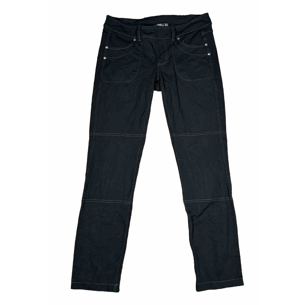 Athleta Women's Size Small Black Pull On Pants Pockets Stretch Straight Leg